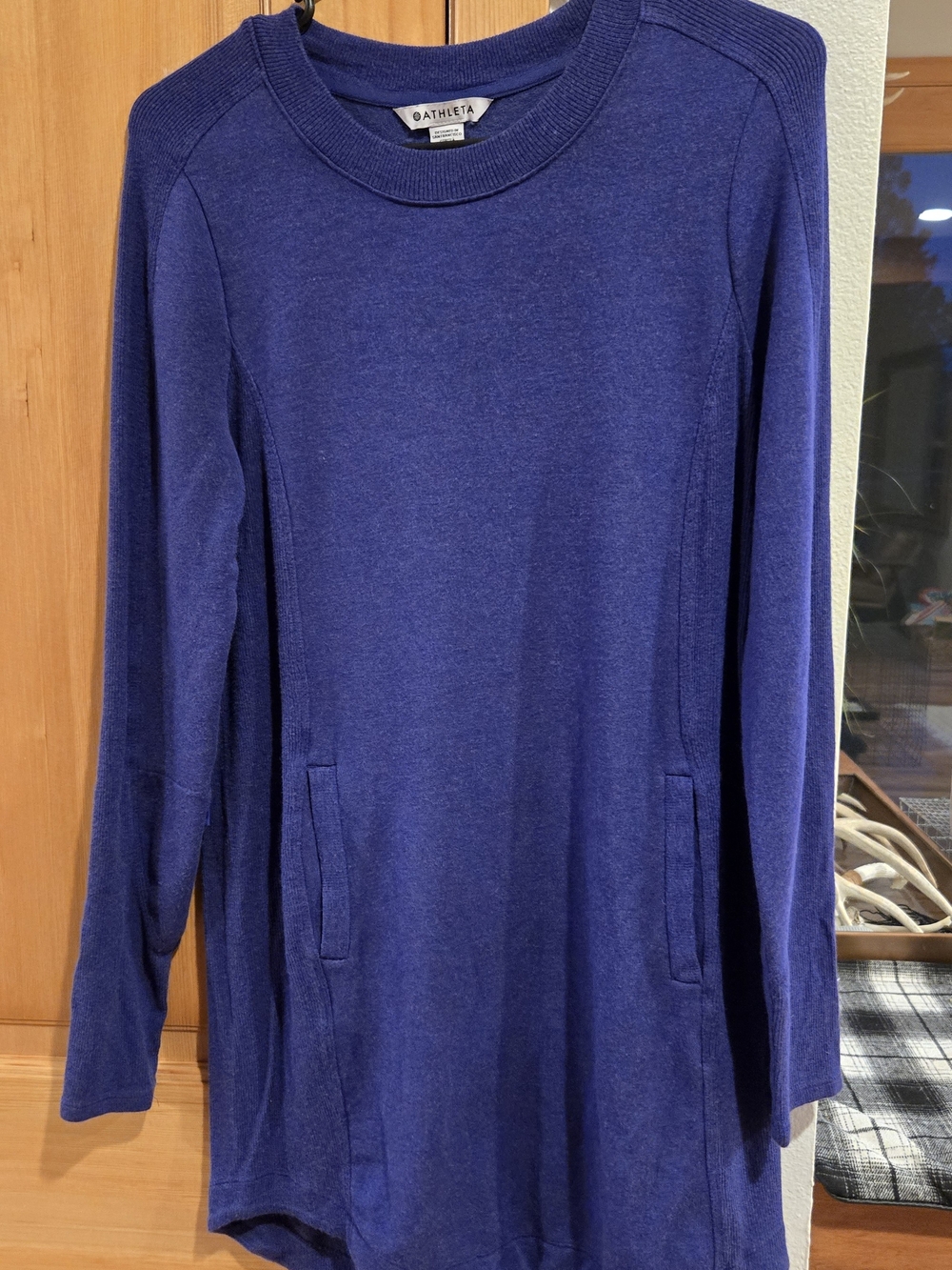 Athleta Purple Balance Dress With Long Sleeves